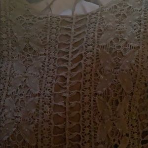 A lace black crop top